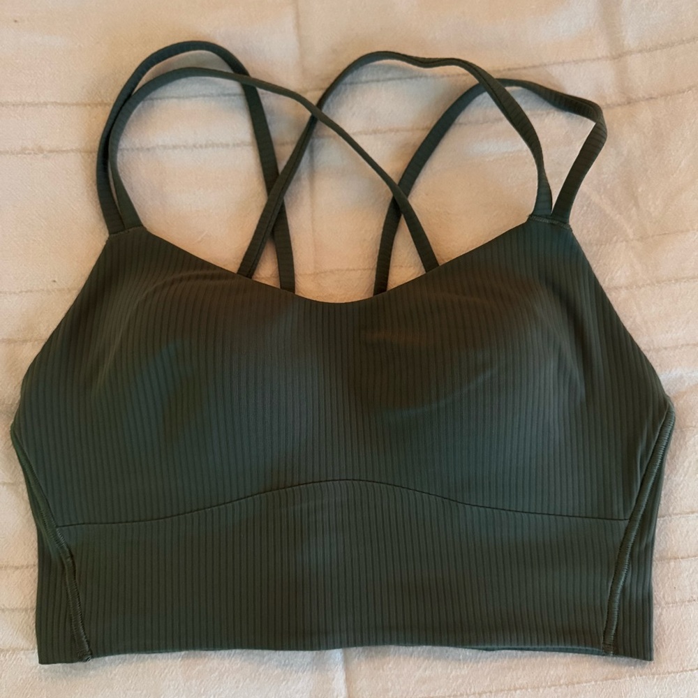 Lululemon Athletica Strappy Green Sports Bra